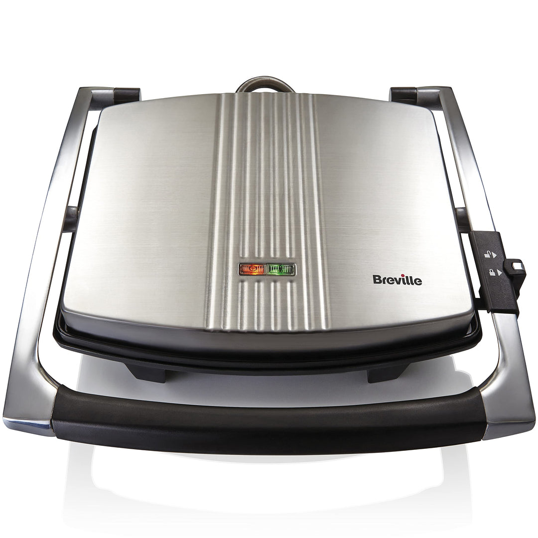 Breville Sandwich/Panini-Toaster | Sandwichmaker im Café-Stil für 4 Scheiben | Edelstahl [VST026X] V