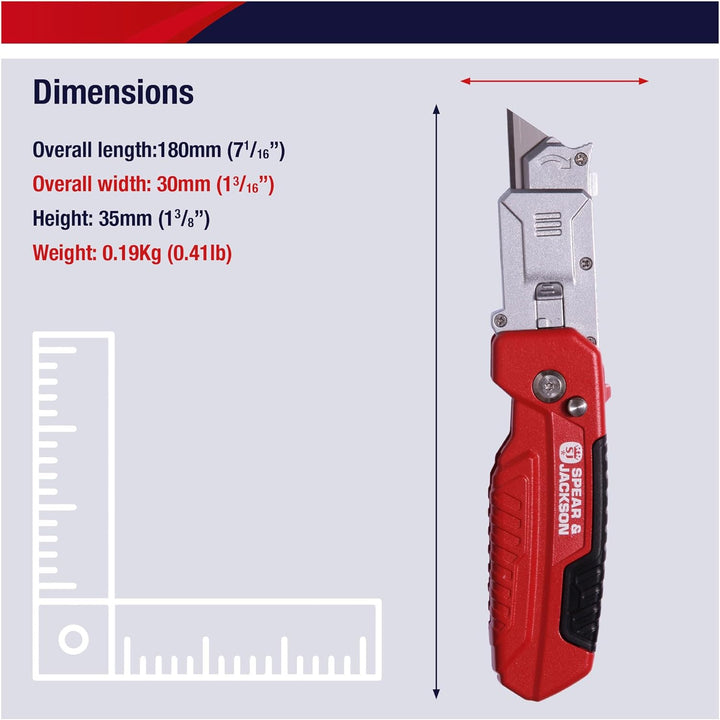 Spear & Jackson SJ1790 2-in-1-Schneidemesser & Schaber Trimm-Messer und Schaber, Trimm-Messer und Sc