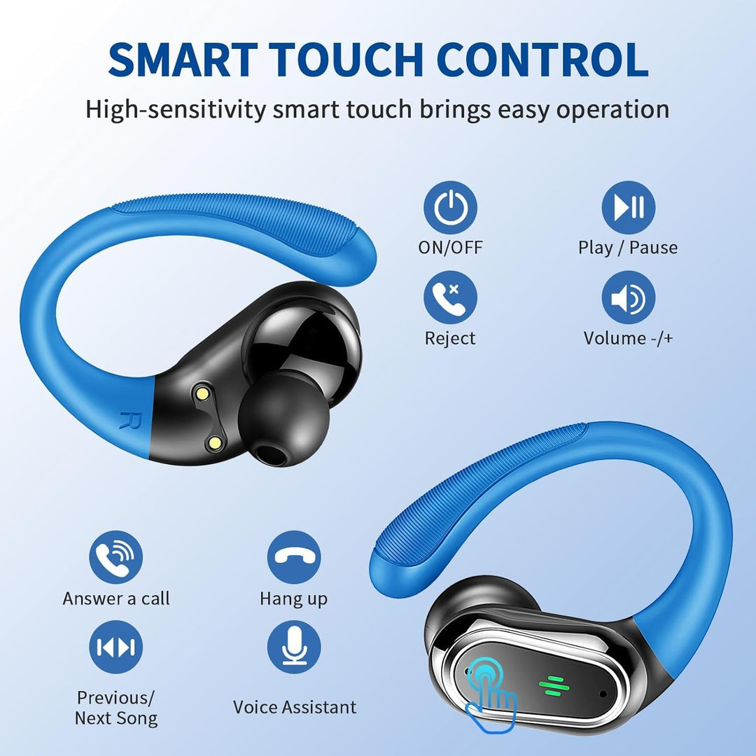 Rolosar 2026 Bluetooth Kopfhörer, Kopfhörer Kabellos Bluetooth 5.4 Sport tiefer Bass, In Ear Kopfhör