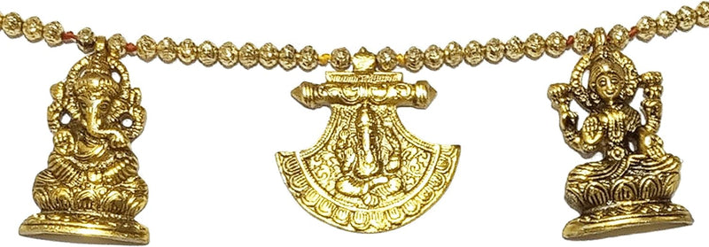 Purpledip Bandhanwar Toran Soffitte, Metall, Wandbehang, Ganesha Lakshmi (12202F) Mehrfarbig: Ganesh