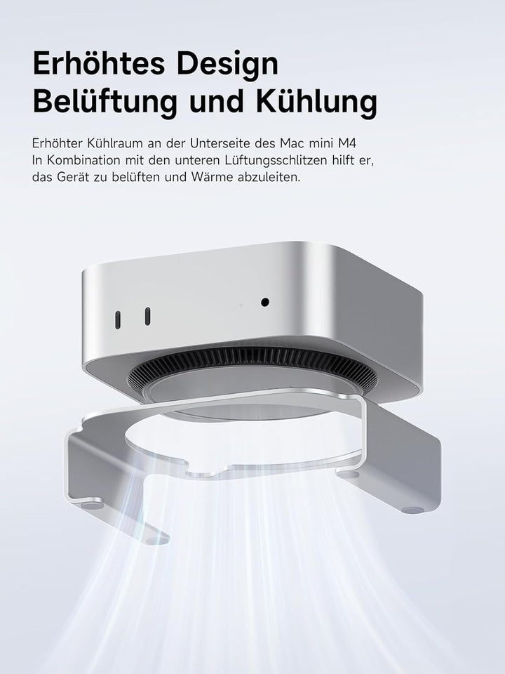 Hagibis Mac Mini M4 Ständer Aluminiumlegierung Halterung für Mac Mini M4/M4 Pro 2024 Belüftung Wärme