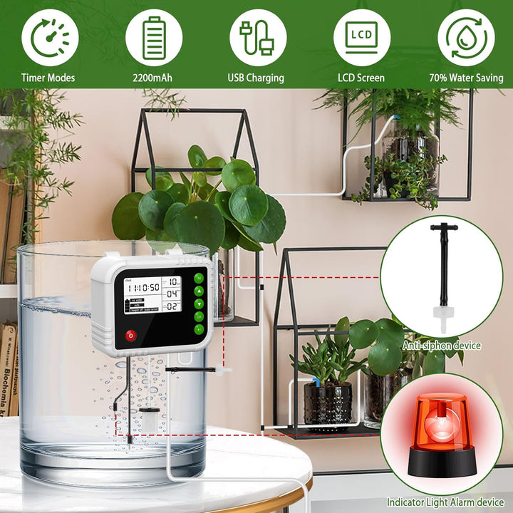 Automatische Bewässerung Indoor, Bewässerungssystem für 15 Pflanzen, Gewächshaus Bewässerung wiedera