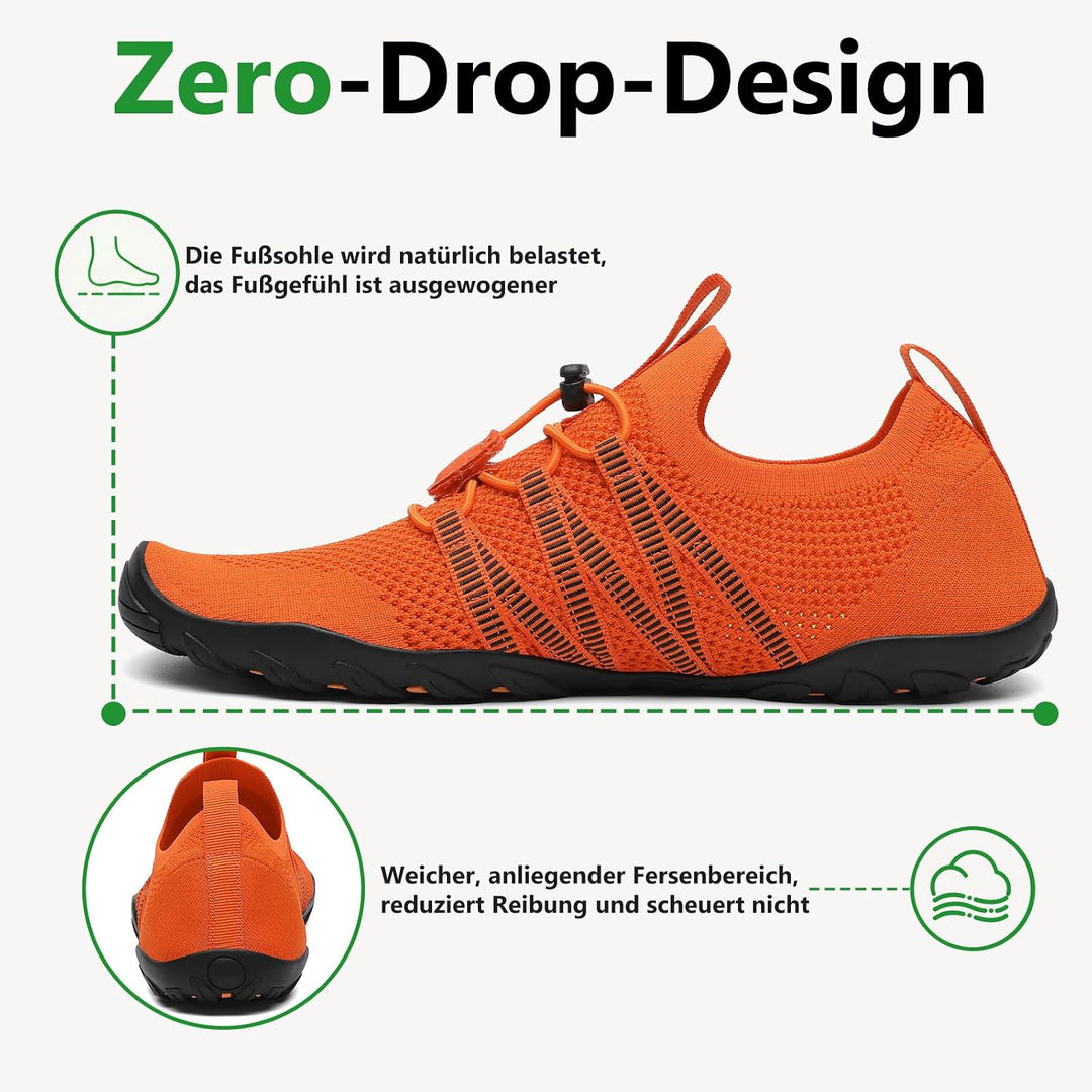 SAGUARO Herren Badeschuhe Damen rutschfeste Sohle Schnell Trocknend Schwimmschuhe 36 EU Dunkelorange