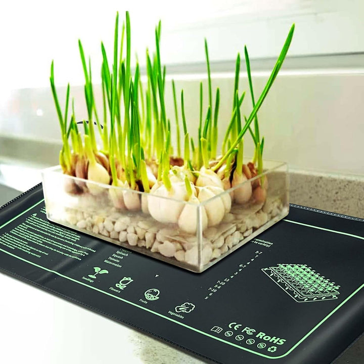 Heizmatte Pflanzen Graphen, Wärmematte für Sämling Germination, IP67 Wasserdichtes 20W Temperatur He