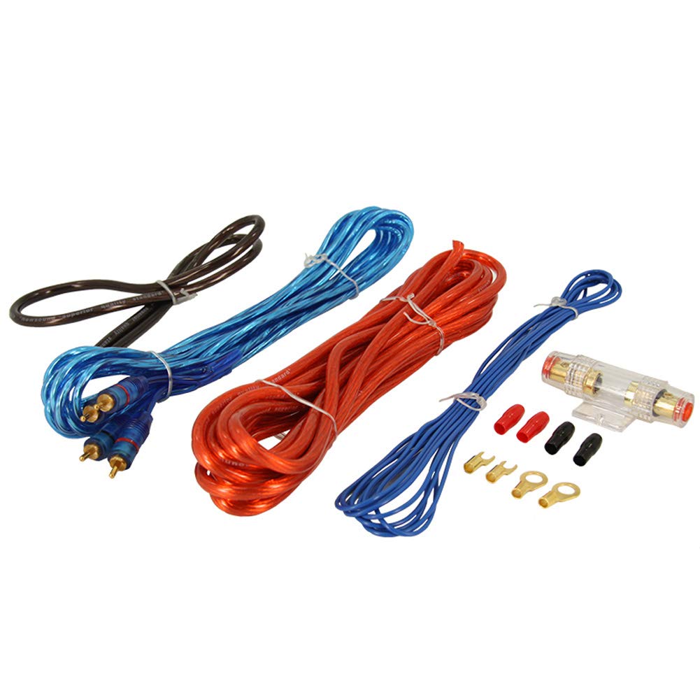 Kabelset für Verstärker, Anschluss-Set, Kabelsatz AWG 8, Schwarz,rot,blau 750W, 750W