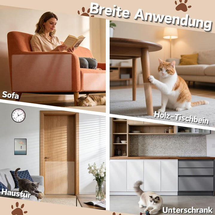 Kratzschutz Sofa Katze Transparent Selbstklebend Tape 5m x 45cm | SANLI TAPE Katzen Kratzschutz Extr