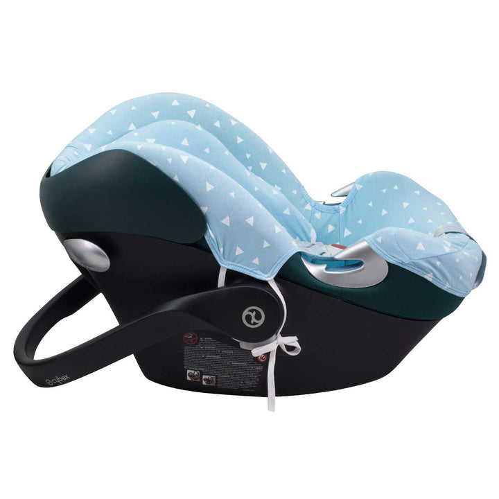 JYOKO Kids Bezug für Autositz kompatibel mit Cybex Aton Cloud- Q-M-2-4-5, aus Baumwolle (Aton Q, Blu