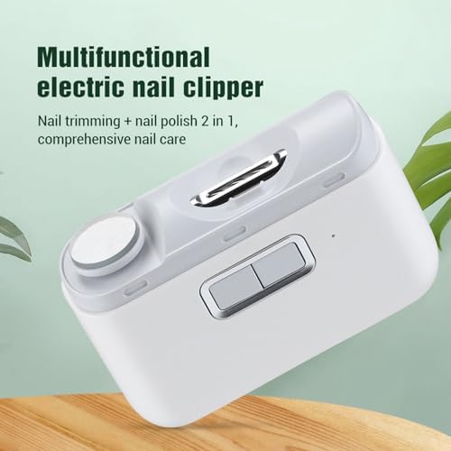 Keenso Elektrischer Automatischer Nagelknipser, 2-in 1 Fingernagelschneider und Feile für Erwachsene