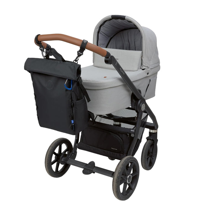 LÄSSIG Baby Wickelrucksack Wickeltasche Rucksack mit Wickelunterlage, Kinderwagenbefestigung, Flasch