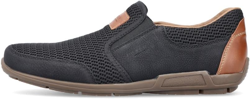Rieker Herren Slipper 09069, Männer Slip On 44 EU Schwarz 00, 44 EU Schwarz 00