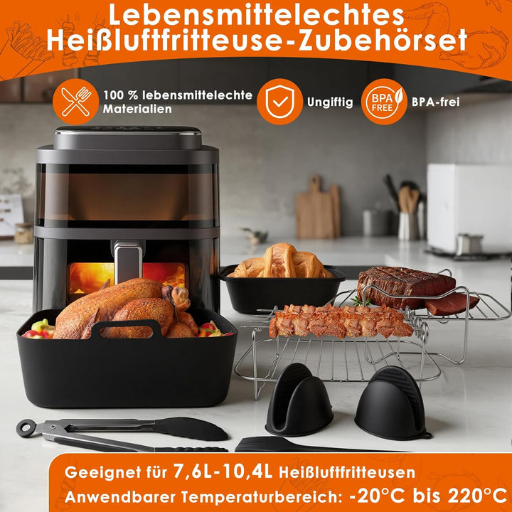 Ninja Airfryer Zubehör Ninja Heissluftfritteuse Zubehör 13 Stück Airfryer Silikonform,Airfryer Zubeh