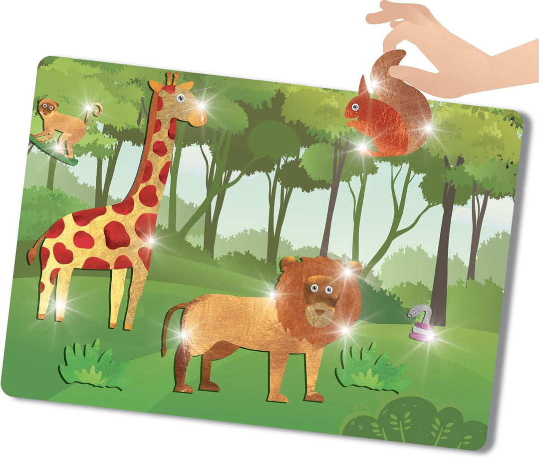 Megableu Foil Fun-Das Königreich der Tiere, Freizeit, Kinder, kreative und spielerische Aktivität, a