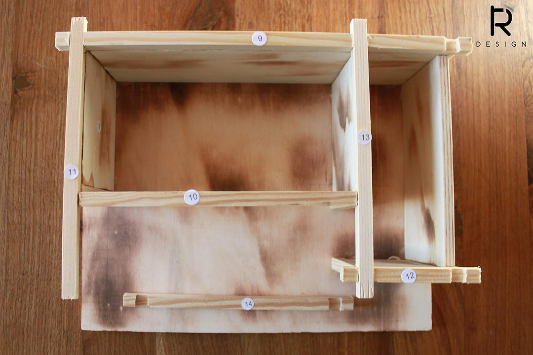 Weihnachtskrippe als Bausatz inkl. Dekomaterial und Anleitung, DIY Krippe zum Selberbauen, Einzeltei