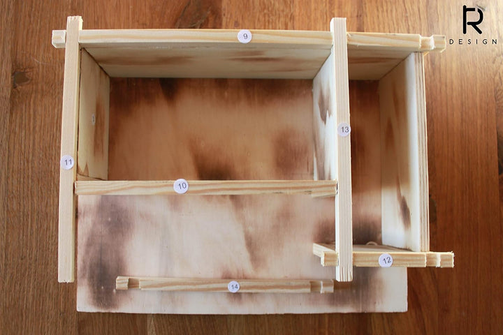 Weihnachtskrippe als Bausatz inkl. Dekomaterial und Anleitung, DIY Krippe zum Selberbauen, Einzeltei