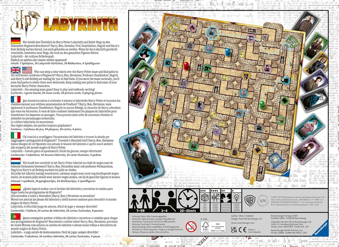 Ravensburger Familienspiele - 26031 Harry Potter Labyrinth - Harry Potter Fanartikel, Das Verrückte