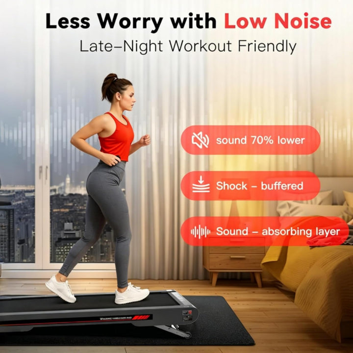 Bodenschutzmatte - rutschfeste Fitnessmatte für Laufband, Crosstrainer &amp; Fitnessgeräte, stossdämpfen