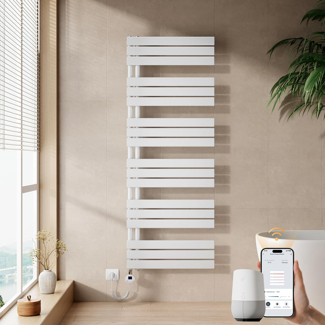 EMKE WiFi Handtuchheizkörper Elektrisch 1599x600 mm - Flach Badheizkörper Elektrisch, Elektrischer H