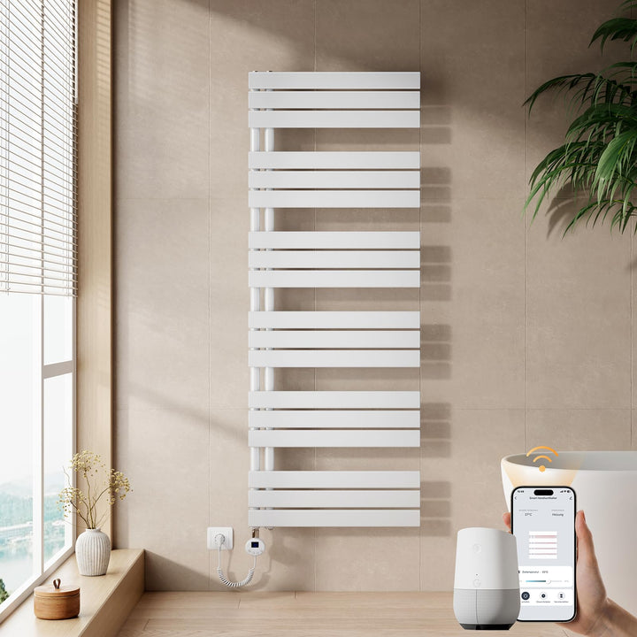 EMKE WiFi Handtuchheizkörper Elektrisch 1599x600 mm - Flach Badheizkörper Elektrisch, Elektrischer H