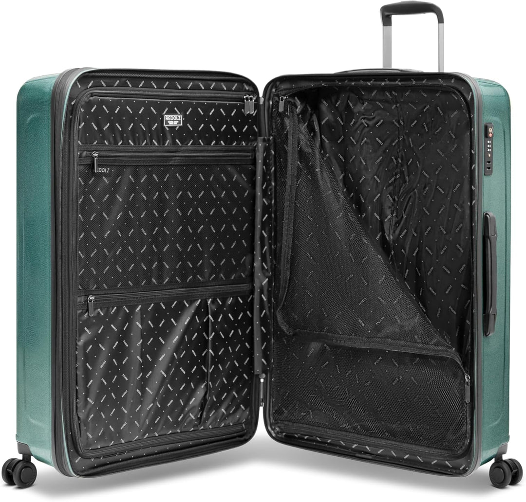 REDOLZ Hartschalen Koffer-Set 2-teilig Laptopfach L | 40 x 23 x 55 cm, 52 x 34 x 77 cm, Dehnfalte, P