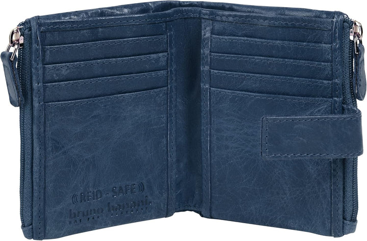 bruno banani Geldbörse Echt Leder Damen | RFID-Schutz, 8 Kartenfächer, kompakte Geldbörse, 2 Münzfäc