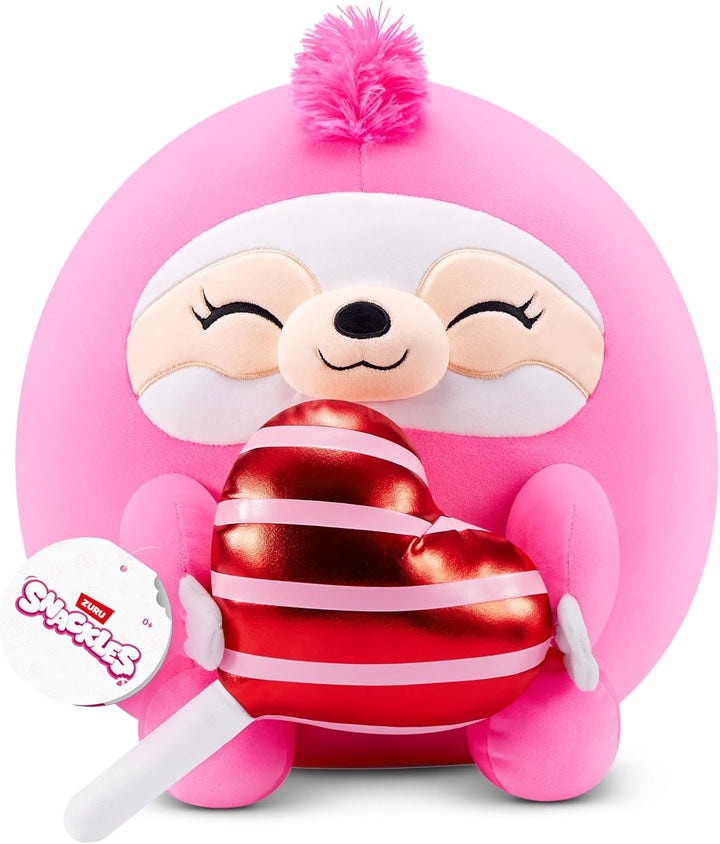 Snackles Valentinstags-Edition von ZURU, 35 cm, flauschig-weiches Plüschspielzeug. Sloth, Lollipop 3