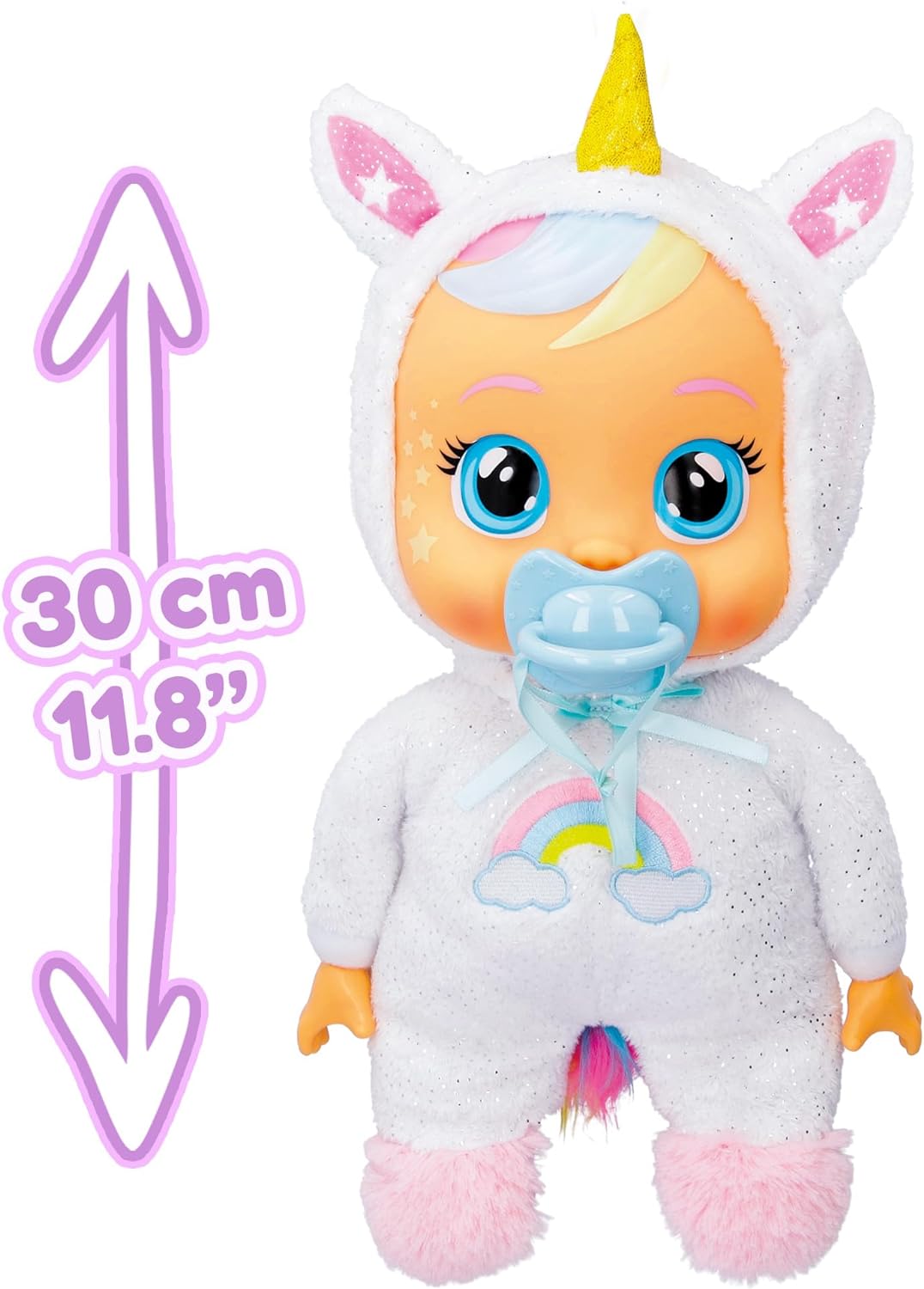 Cry Babies Goodnight Dreamy - Interaktive weiche Kuschelpuppe, Schlafenszeitpuppe mit Nachtlicht und