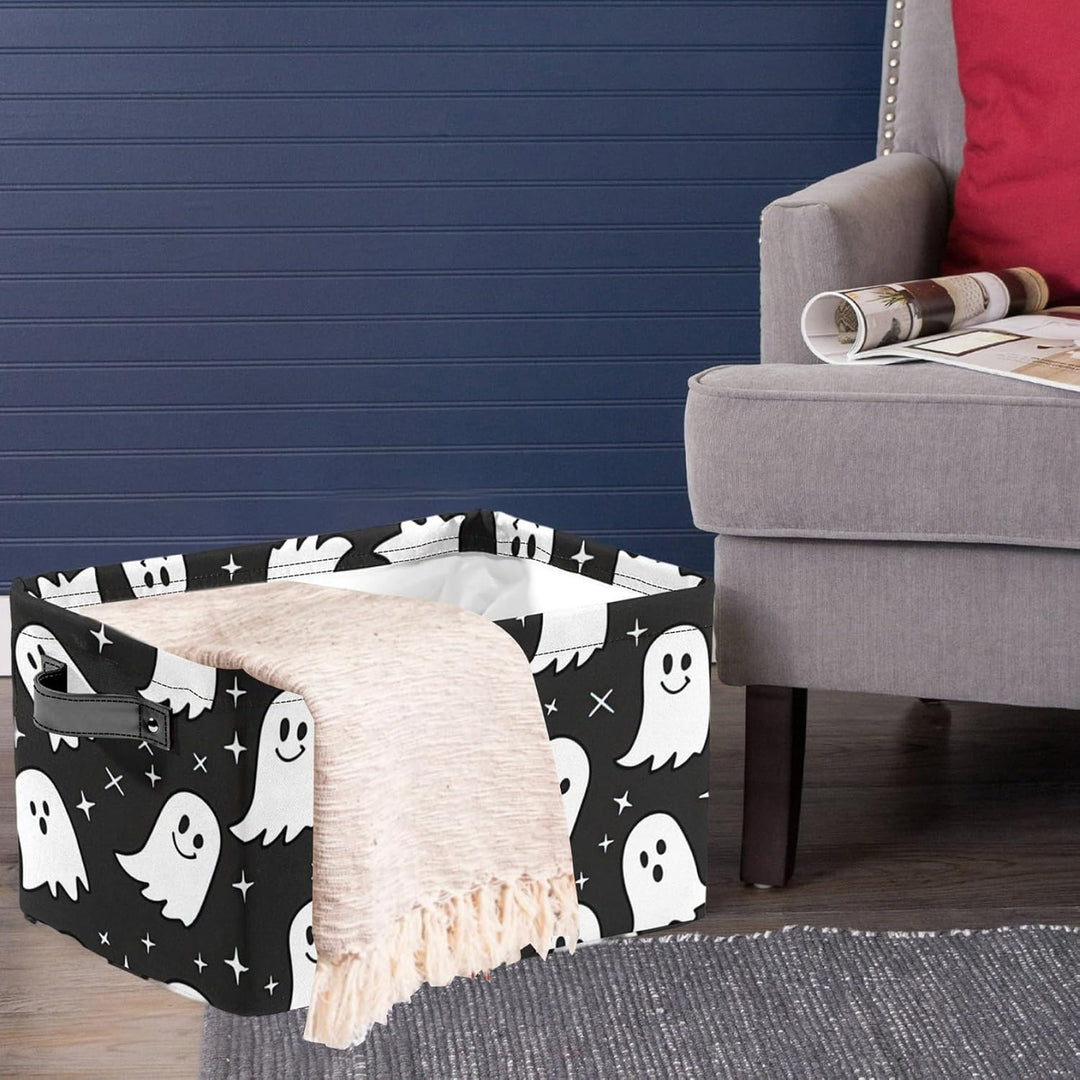 Ghost Basket Rechteckiger Halloween -Boo -Korb mit Griff GREEZ Kinder Kinder ARTEGRAGE ERGANGENDER E