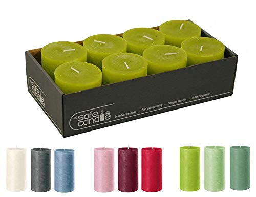 8er Set hochwertige rustikale Stumpenkerzen - Wachskerzen/rustikale Kerzen/Weihnachtsadventskerzen (