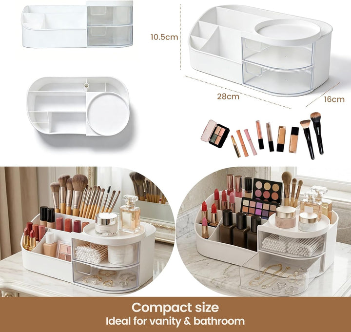 Make Up Kosmetik Organizer mit Schubladen - Multifunktionale Schminktisch Organizer für Badezimmer u