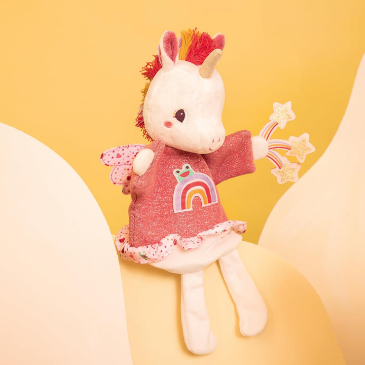 Lilliputiens – Handpuppe – Lena, das Einhorn – Interaktives Spielzeug für Kinder – Zum Erzählen lust