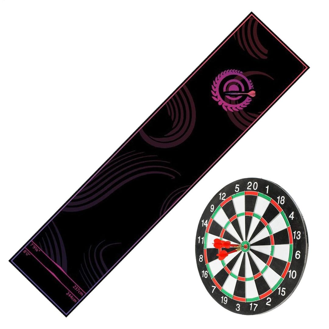Darts Matte Mit Abwurflinie | Tragbar Mit Eingezeichneter Abwurflinie Und Kristallsamt-Oberfläche,Da