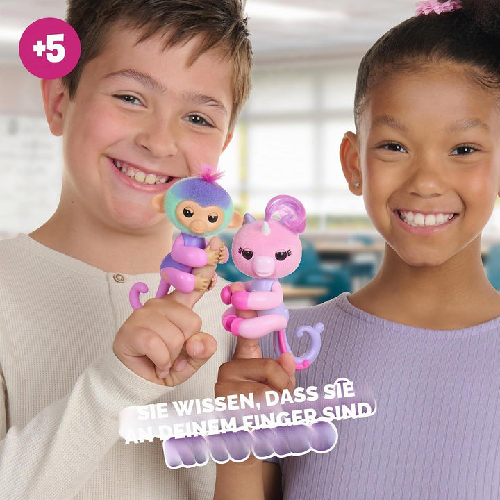 Bizak Fingerlings Magic Colors Norah, interaktives Multicolor-Haustier mit +70 Geräuschen und Bewegu