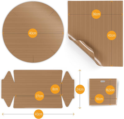Amazy Dauerbackfolie für Backöfen (9er-Set) Premium wiederverwendbare Backpapier hitzebeständig, und