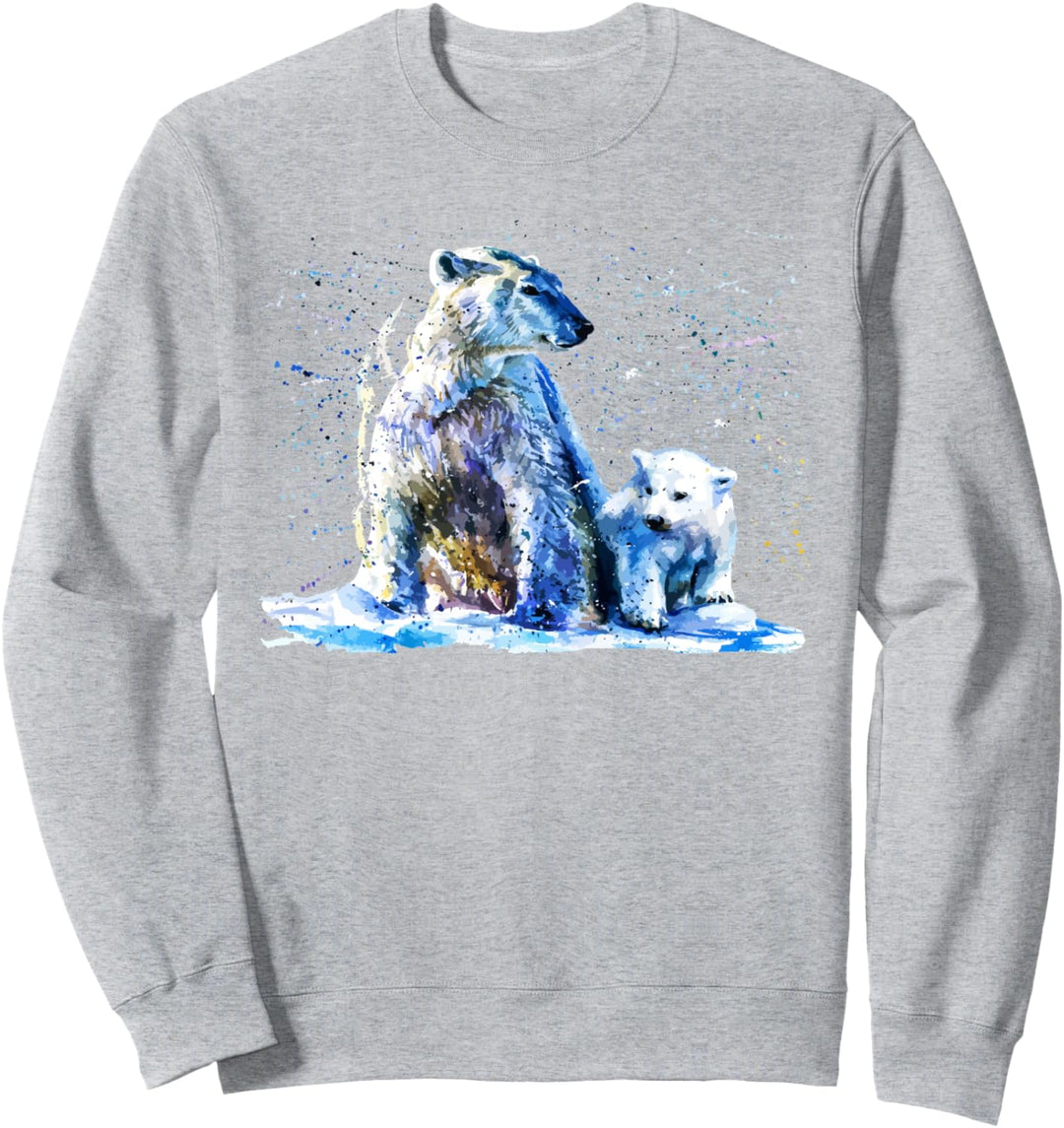 Eisbär, handbemalter Eisbär Sweatshirt