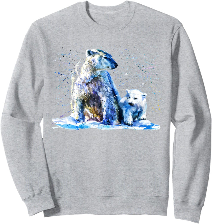 Eisbär, handbemalter Eisbär Sweatshirt