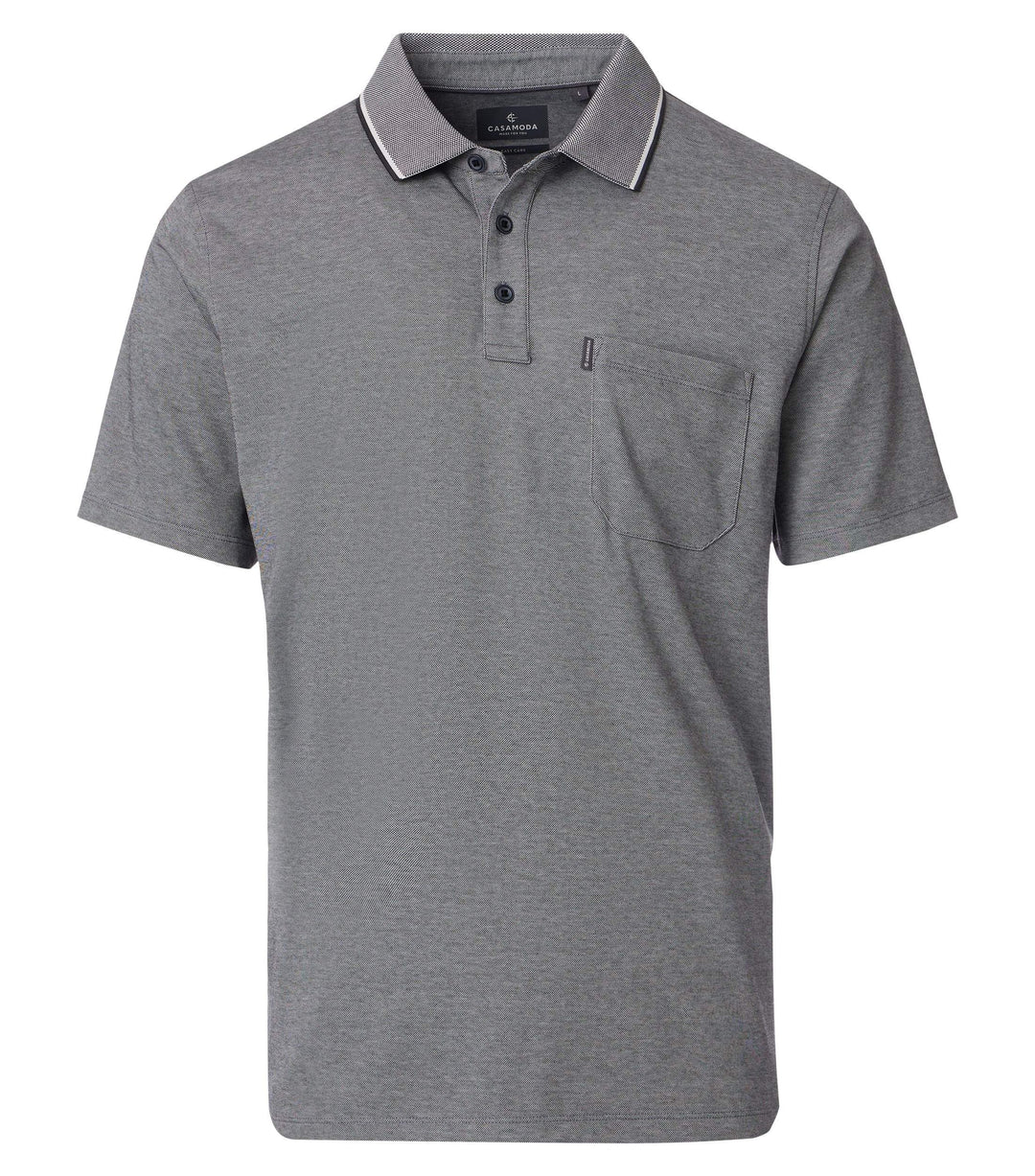 CASAMODA Polo-Shirt Uni S Grau, S Grau