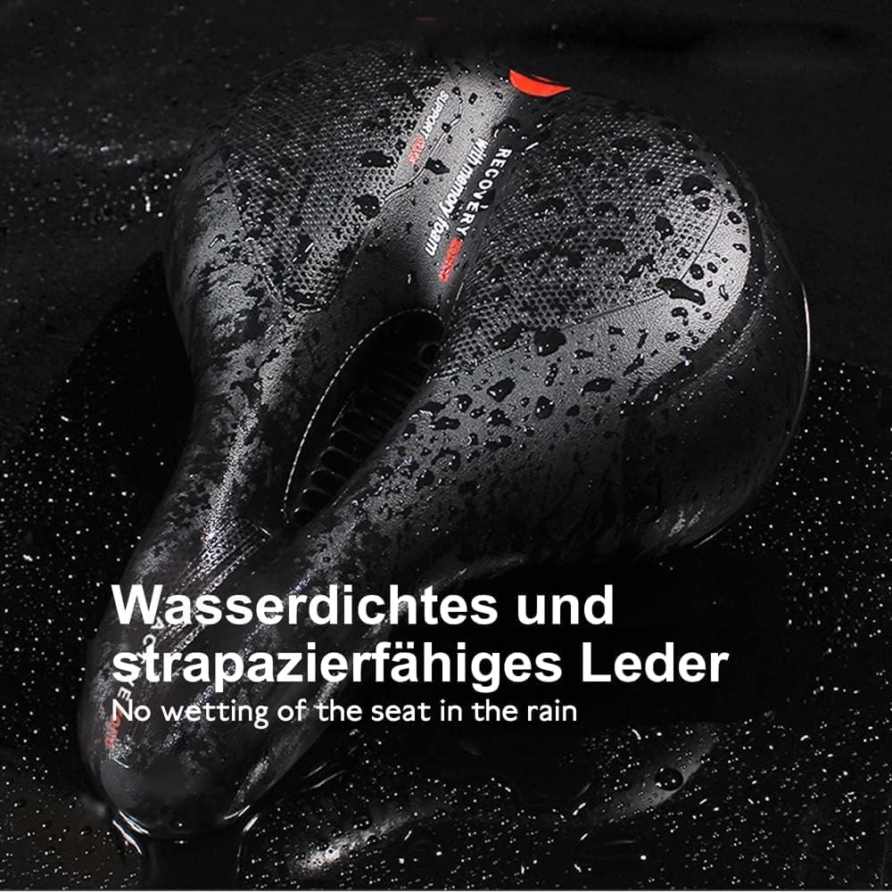 Melko Fahrradsattel Gel Fahrradsitz Fahrrad Sattel mit Regenschutzhülle und Nachtreflexstreifen - ko