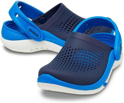 Crocs unisex-child Literide 360 Clog Clog, Navy/Bright Cobalt, 23/24 EU