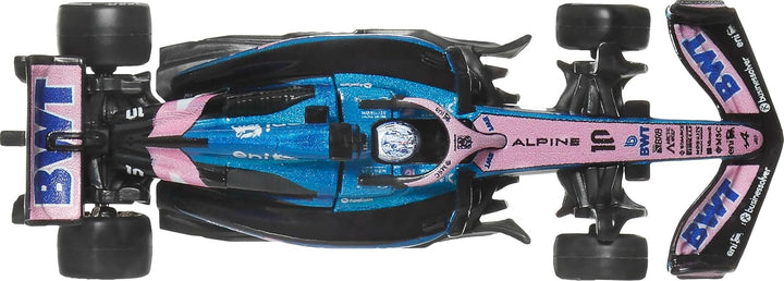 Hot Wheels Formel 1 BWT Alpine – Pierre Gasly #10 Premium Die-Cast-Spielzeugauto im Massstab 1:64 Sa