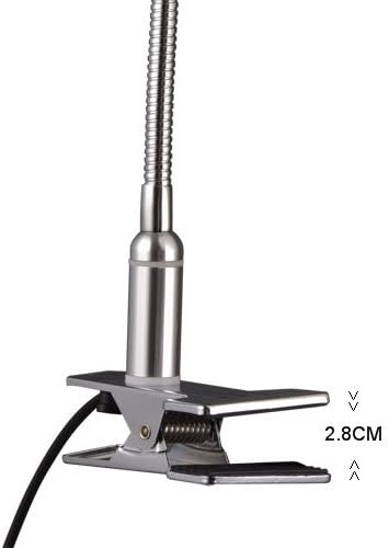 Meanyee 3W berührungsempfindlich stufenlos dimmbare flexible Schwanenhals Clip auf Schreibtisch Lese