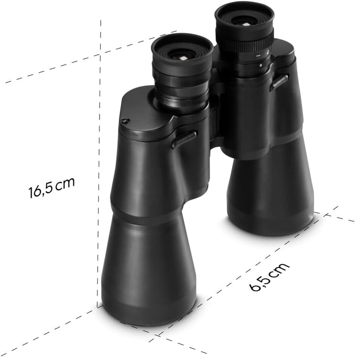 Hama Kompaktes Fernglas 10x50 für scharfe Weitsicht, 10-fach Vergrösserung, Objektivdurchmesser 50 m