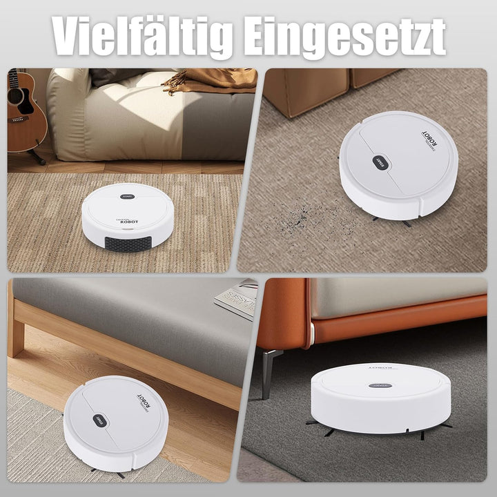 Roboter Staubsauger mit Absaugstation, 220V 5W Roboterstaubsauger Richtungsänderung Wiederaufladbare