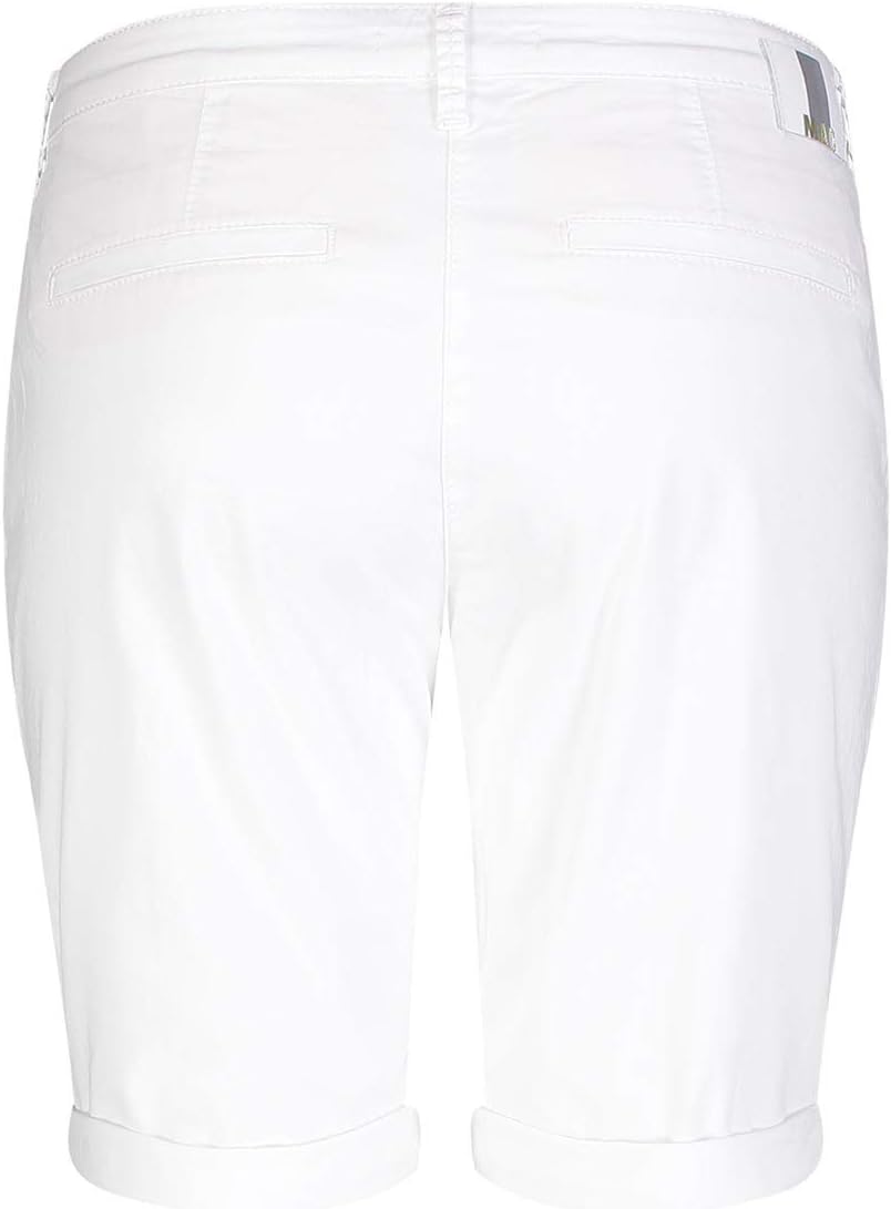 MAC Jeans MCA Damen Chino Shorts per Pack Weiss (White 010), W44(Herstellergrösse: 44/09)
