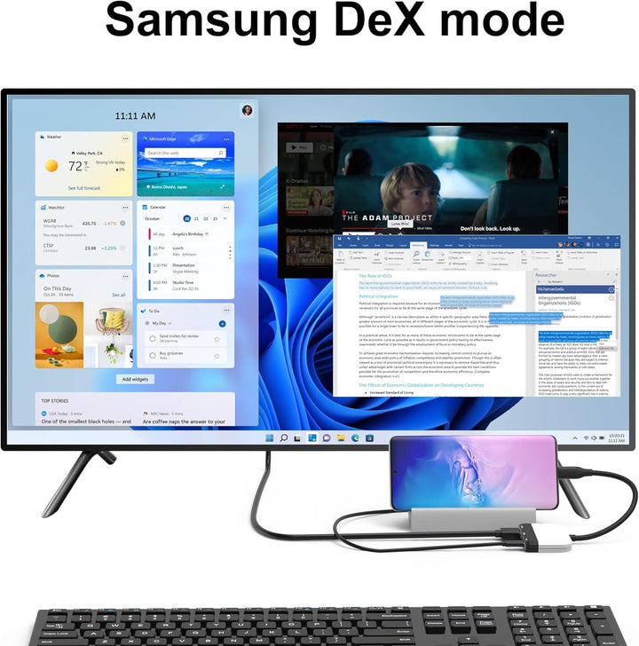 Switch Dock für Nintendo OLED und Steam Deck mit 4K HDMI, USB 3.0 Port, Type C 100W PD Aufladung, Po