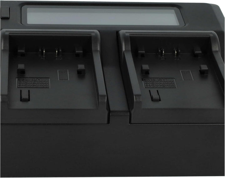 vhbw Dual Ladegerät kompatibel mit Sony HXR-NX30E, HXR-NX70, HXR-NX70E, NEX-VG10, NEX-VG10E, NEX-VG3