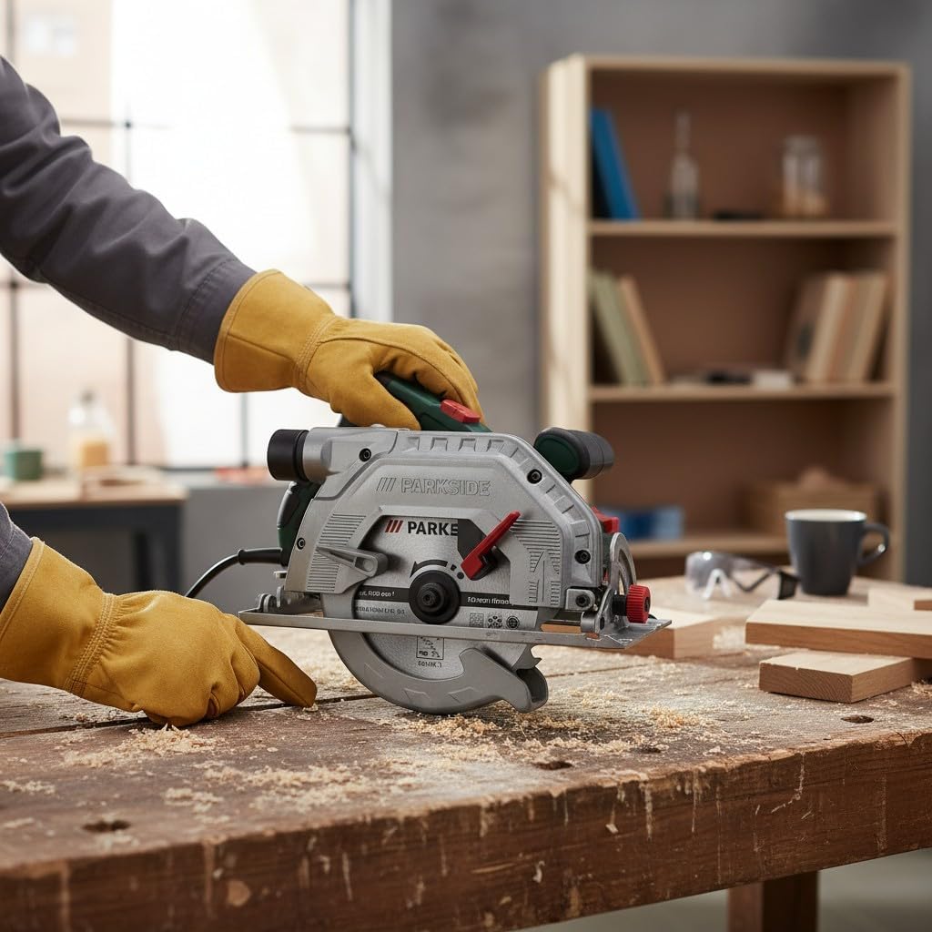 PARKSIDE® Handkreissäge PHKS 1350 E4, 1350W, Hand Kreissäge Säge 230V Elektrisch
