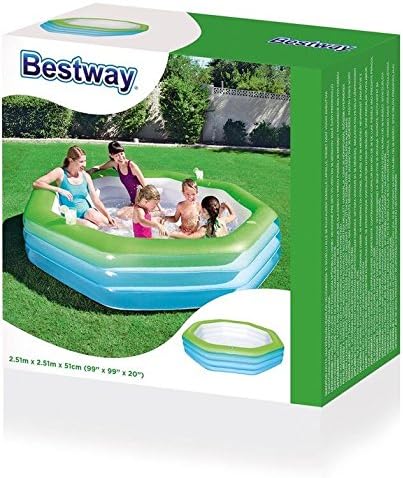 Bestway 54119B-03 - Planschbecken Rectangular Fantasy Family Pool, 305 x 183 x 56