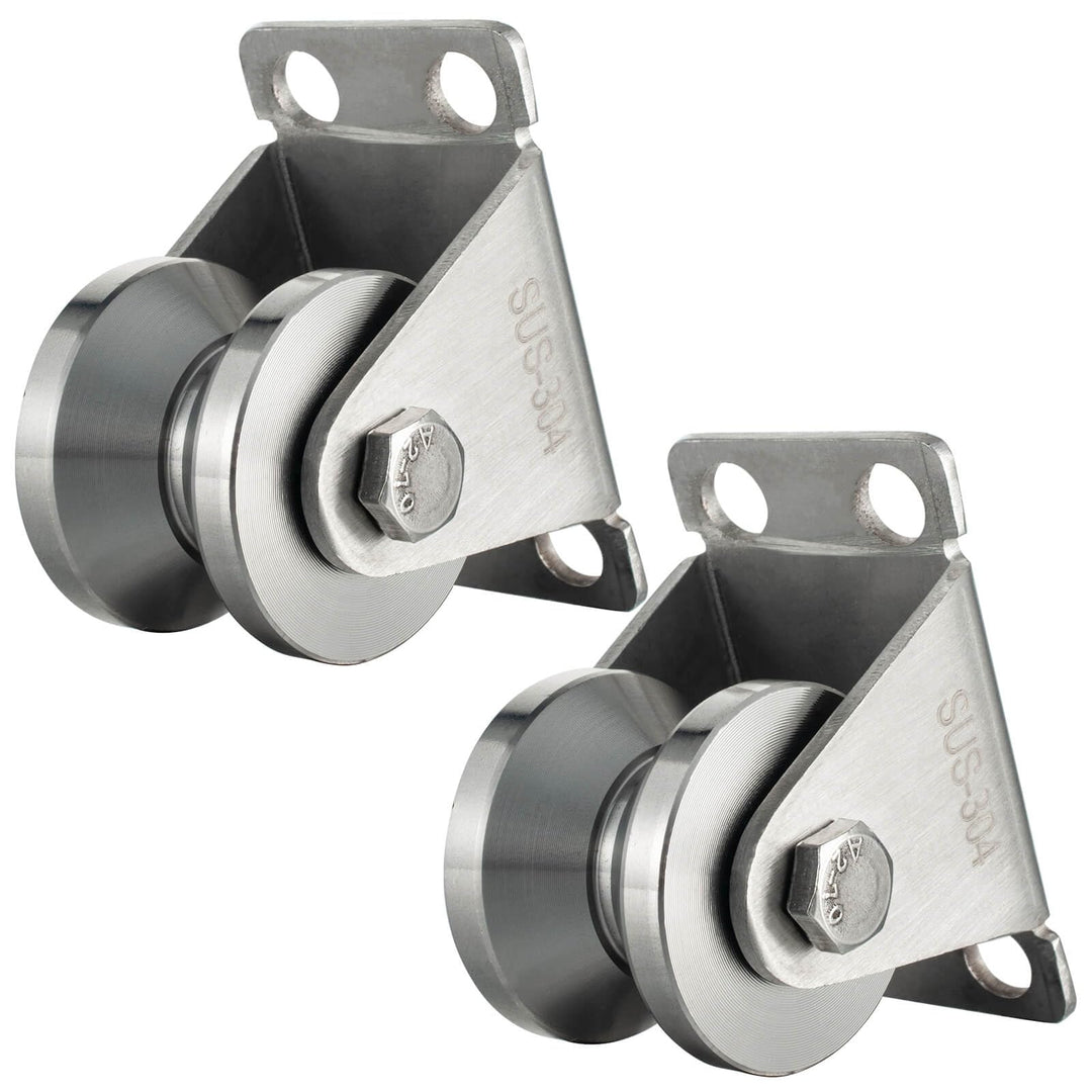 32mm Umlenkrolle Stahlseil, V Typ Umlenkrollen für Seile, Seilrolle mit 2 Kugellager | 2 Stück 2 32m