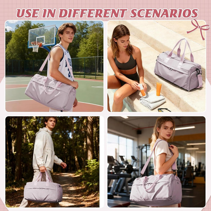 HYC00 Sport Duffel Bag Damen Sporttasche mit Schuhfach Reisetasche Damen Weekender Travel Bag Handge