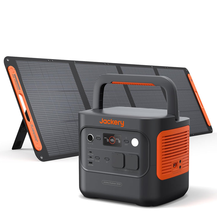 Jackery 2000 v2 Tragbare Powerstation mit 200W Solarpanel, 2042Wh Solargenerator mit 2200W Ausgang,